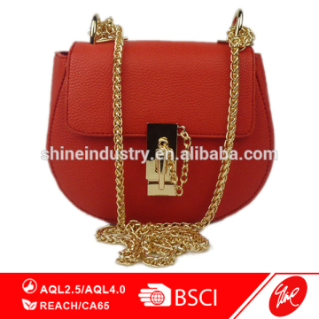 Smart Red PU Cross Body Drew Bag