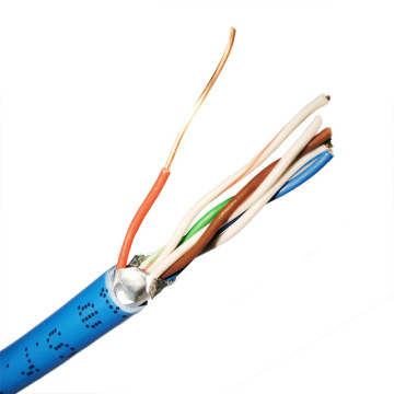 CAT5E FTP 24AWG สายเคเบิลทองแดงแข็ง