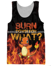 100% polyester custom design mens plain black tank tops dri fit vest