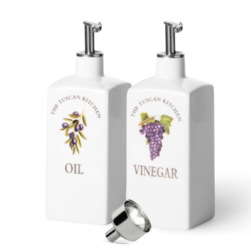 Porcelain Luxury Kitchen Storage Container - Oil & Vinegar Essentials