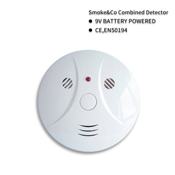 Detector de monóxido de carbono con certificación CE y alarma combinada de CO de humo para guardia de la casa
