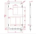 Red dot-matrix display board voor liften