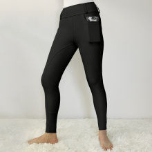 Nouveau style deux poches pantalon d&#39;équitation noir