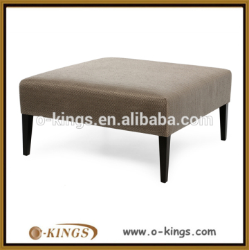 Modern square wooden ottoman