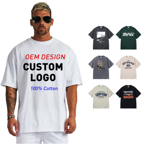 round neck custom design oversized Short Sleeve T-shirt