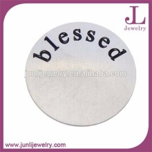 22mm Enamel Plate For Locket Stainless Steel Floating Locket Plate