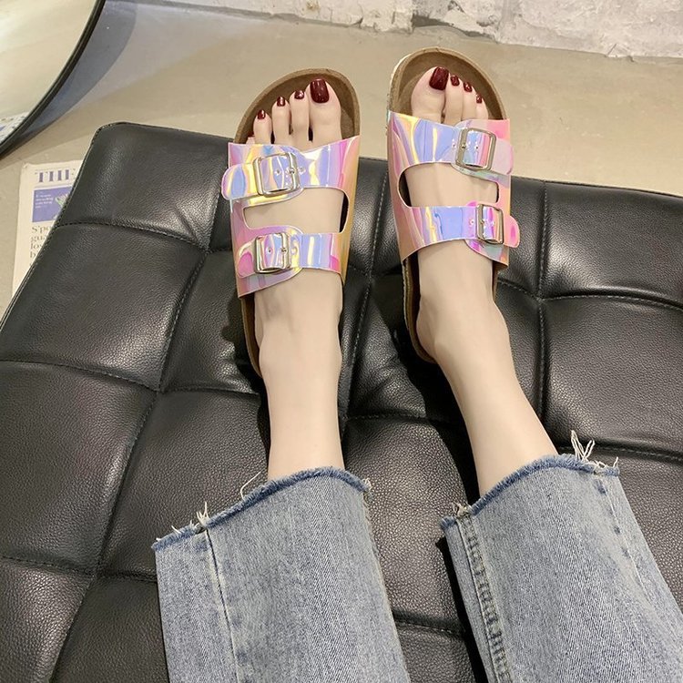 Fashion Birken Cork Shoes Cork Slippers Summer Beach Open Toe Slides Slippers for Man and Woman