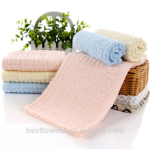 Wholesale china supplier 100%cotton solid color jacquard towel