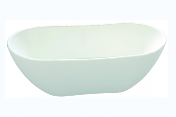 Simple White Center Drain Acrylic Freestanding Bathtub