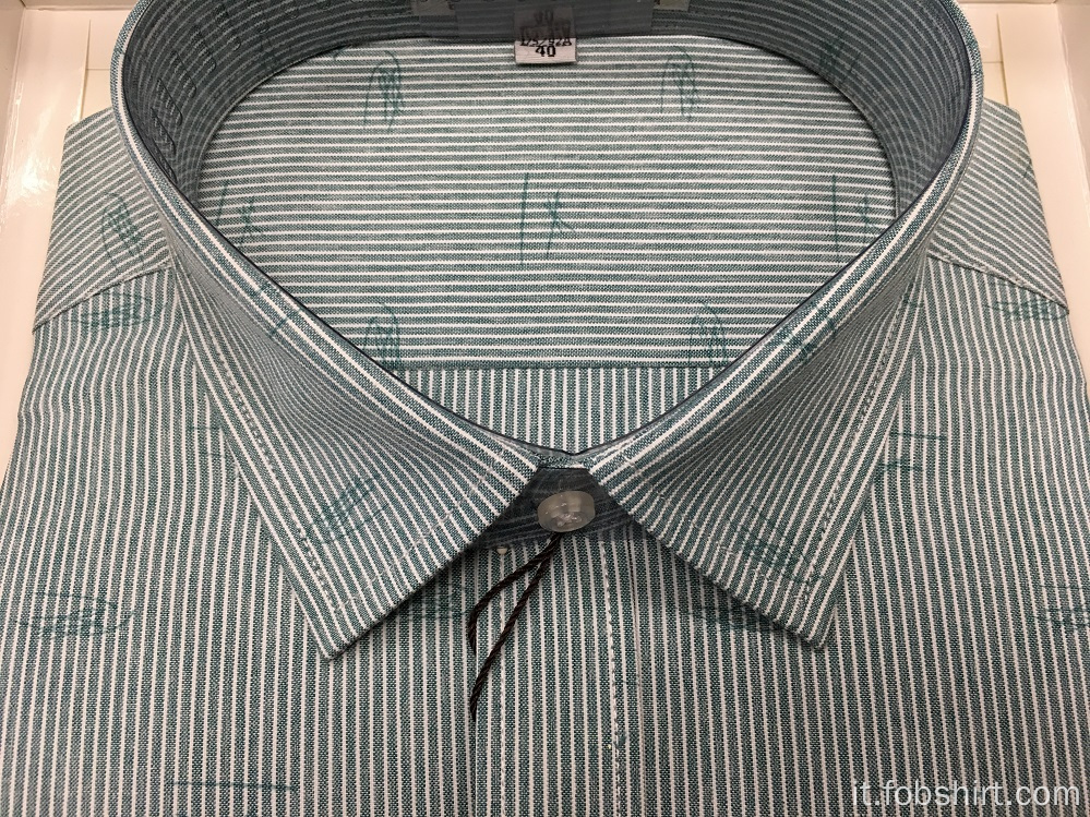 Camicia da lavoro a maniche lunghe tinta in filo