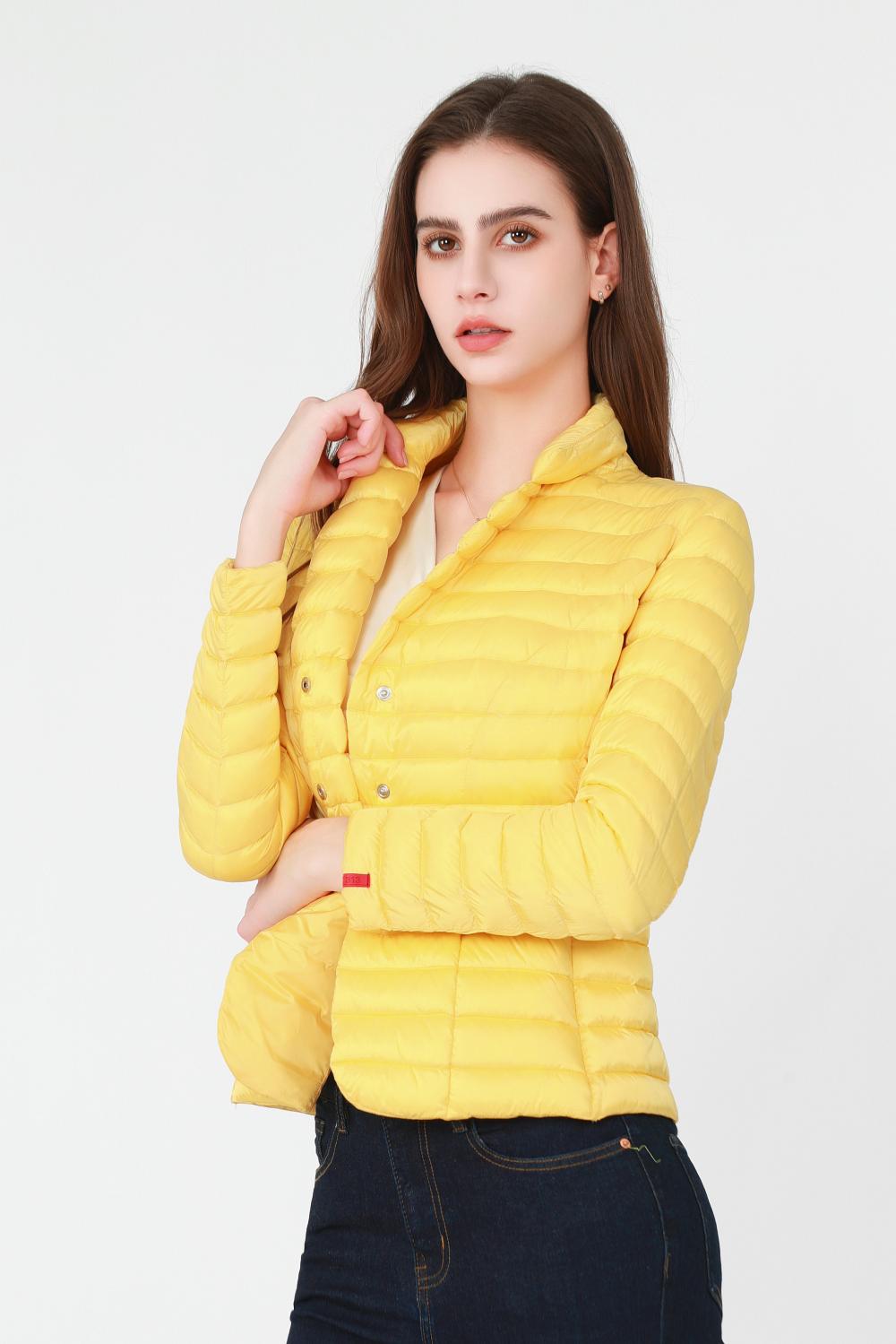 Chaqueta de algodón amarilla