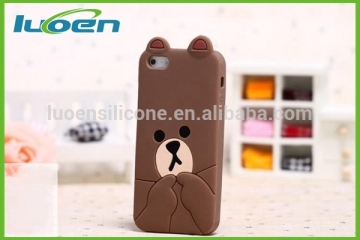 rabbit ear cartoon Silicone mobile phone case for iphone 5s