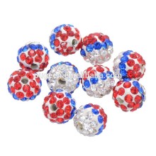 2015 customized handmade crystal clay beads for making bracelets