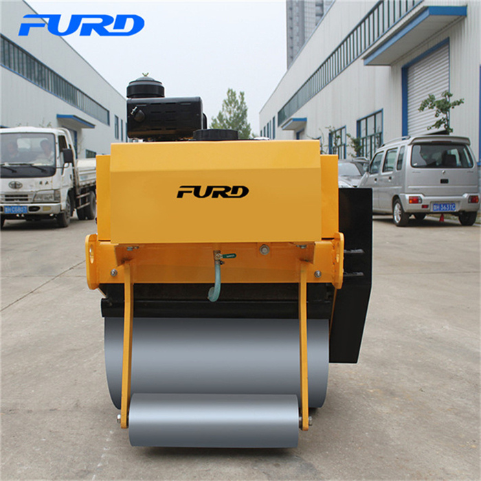 Mini Road Roller Walking Behind Double Drum Vibratory Compressor Small Roller Compactor