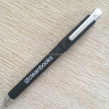 Black Rubber Gel Ink Pen