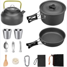 Hot Selling Camping Cooking Set: Backpack Pot and Pans Kit