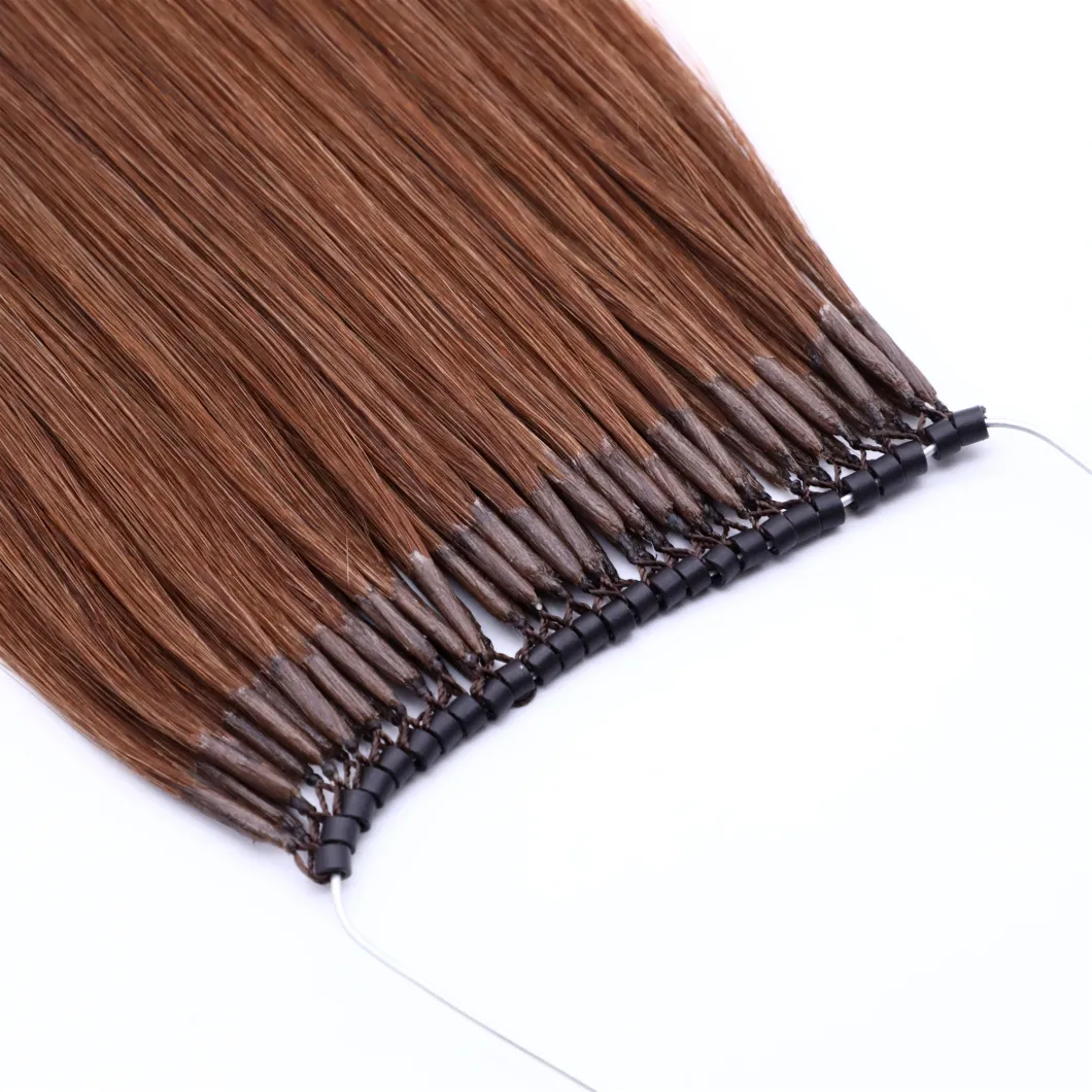 Silk Straight Natural Long 22inch Remy Human Virgin Hair Extension Micro Ring Hair