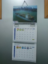 2015 new custom logo print hanging wall calendar