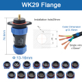 Conector de cabo de flange à prova d&#39;água WK29