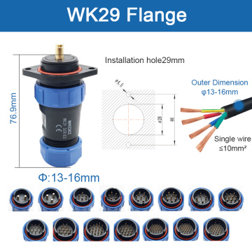 Penyambung kabel flange kalis air WK29