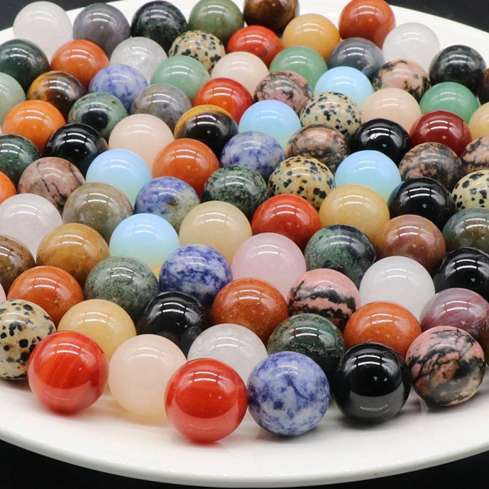 Bolas y esferas de chakra de agadas blancas de 12 mm para el equilibrio de meditación