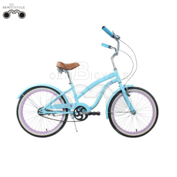 20 polegadas crianças linda azul praia Cruiser Bike