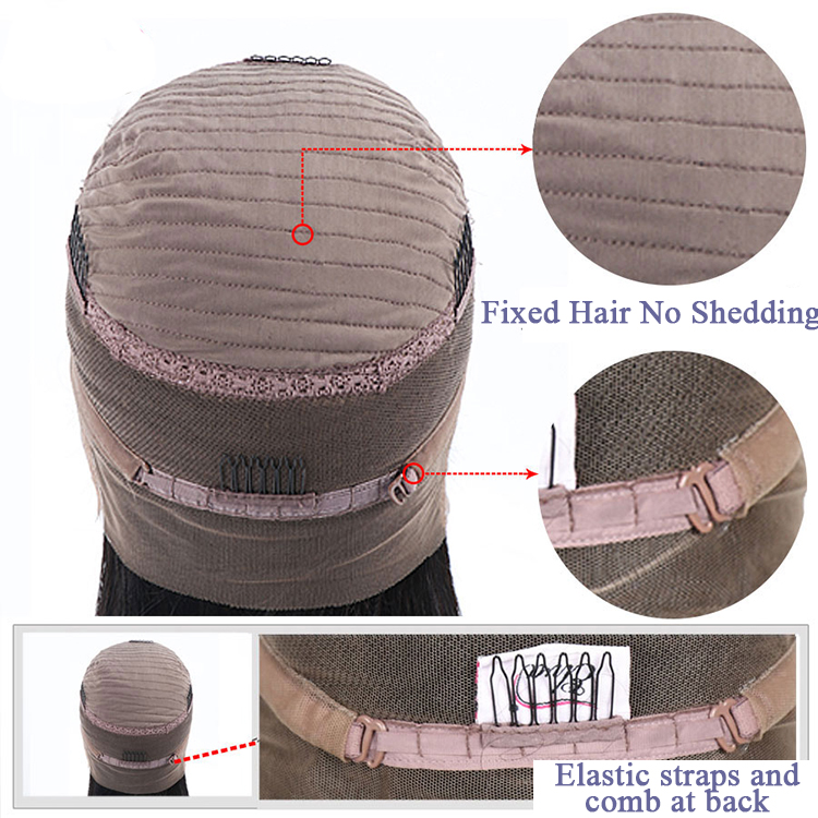 Hand Tied To Swiss Lace Deep Wave Virgin Bohemian Human Hair 360 Frontal Lace Wigs