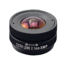 2024 High Resolution 2.1mm Wide Angle 3 Megapixel Fixed Iris CCTV Lens