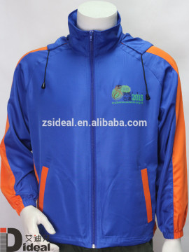 Waterproof hiddien hood promotional jacket