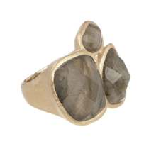 Natural stone decorated gold ring gemstone ringf