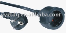 VDE extension plug cord with VDE,RoHS Approval