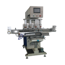 Pad printing machinery with 4 colors shuttle system