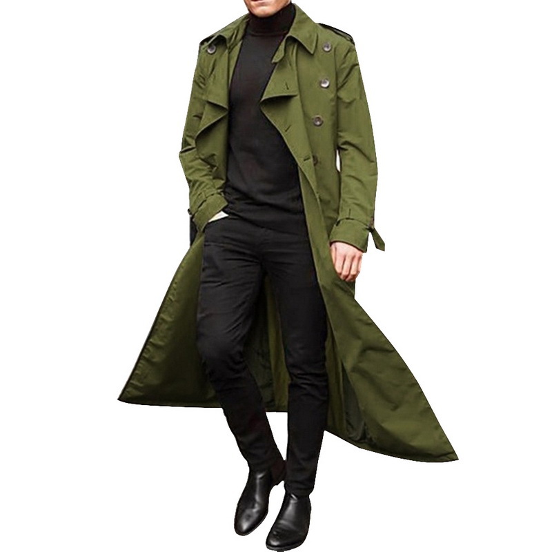 Plus Size Blank Men S Trench Coat