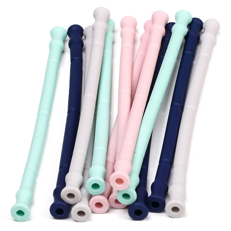 New Promotional Reusable Silicone Foldable Straw