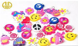 Eco - friendly Soft PVC Loom DIY Bracelet Charms , Rainbown
