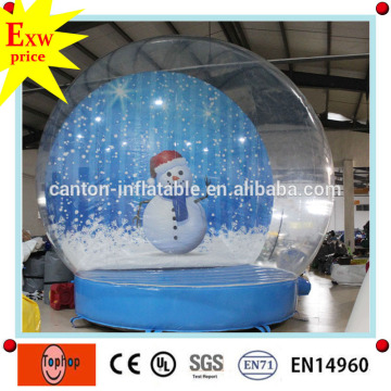 inflatable christmas spheres with snow flake,inflatable snowing globe ball for decoration or events