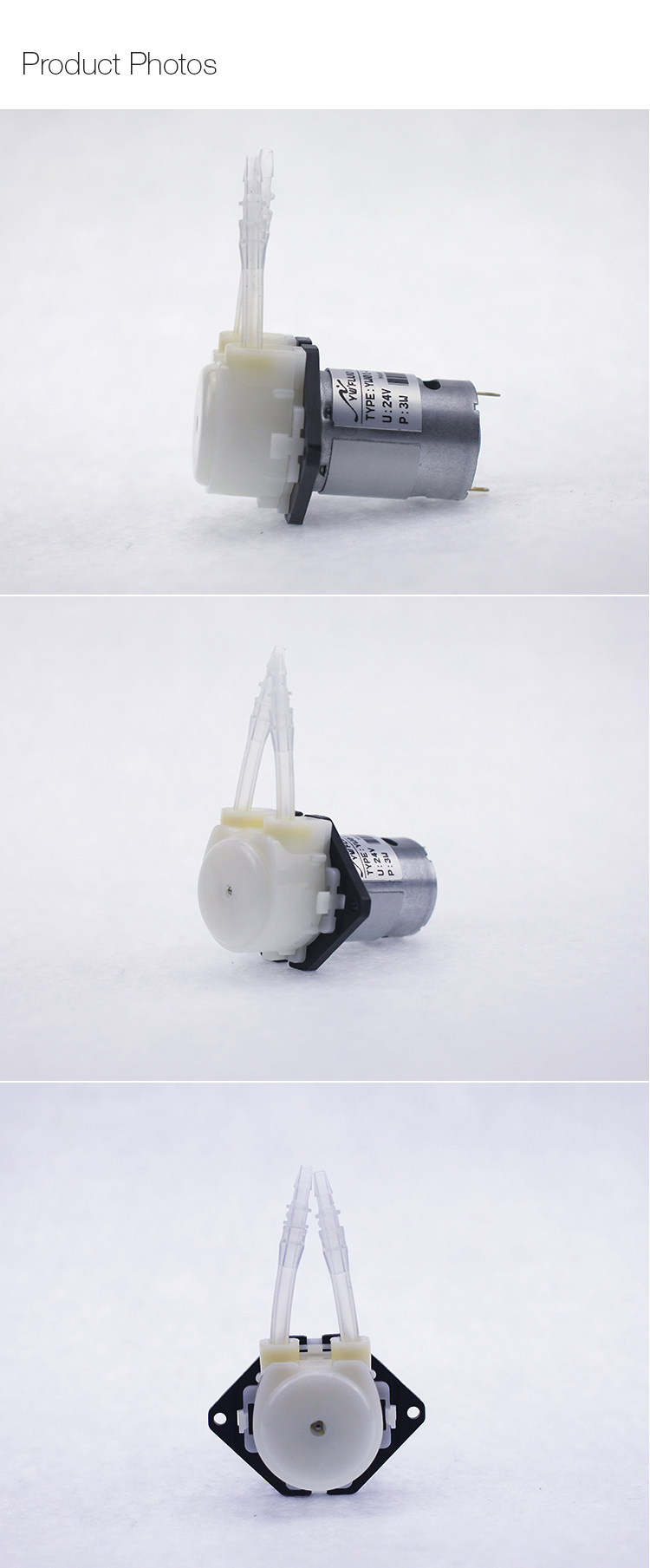 Micro Peristaltic Pump 12v with Silicone Tubing Used for liquid transfer suction filling