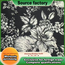 Black and white tiny floral print