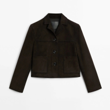 Women's Barn style high-end suede short leather jacket