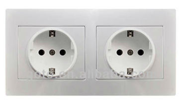 double side socket double European standard wall socket