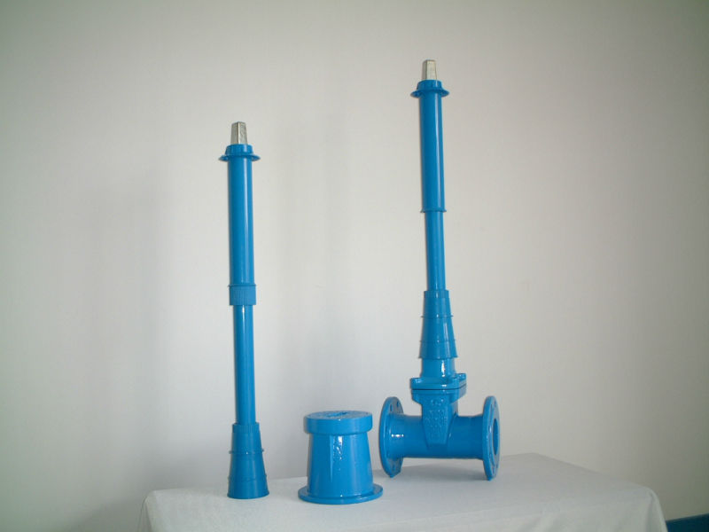 resilient gate valves with extension spindle