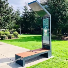 solar powered park bench
