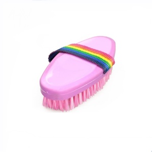 Equine Grooming Brush With Rainbow Strap Soft Sponge