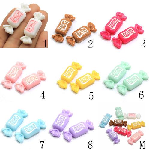 Bunte Sweet Candy Flat Back Harz Cabochon Handmade Craft Dekoration Perlen DIY Spielzeug Ornamente Bead Spacer