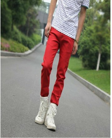 rivet new fashion cotton colored man denim jeans