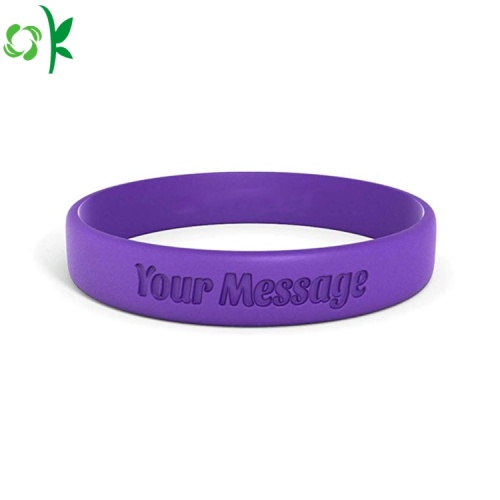 Venda quente Debossed Logo Silicone Wristband para venda