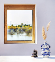 Passive house aluminium clad wood window