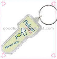 Key shaped acrylic keychain/acrylic key ring