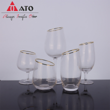 Bulk glassware gold rim crystal glass wholesale glass