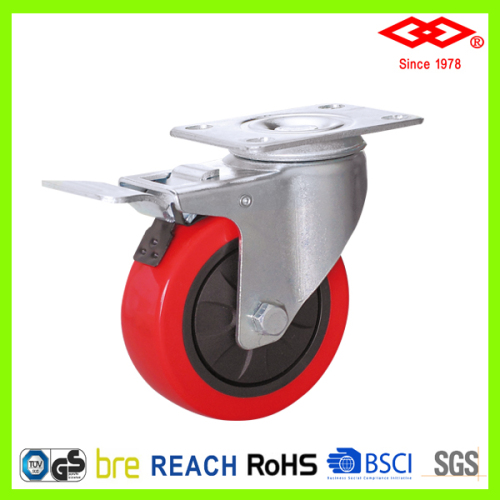 100mm Swivel Locking PU Caster Wheel (P120-36E100X30S)